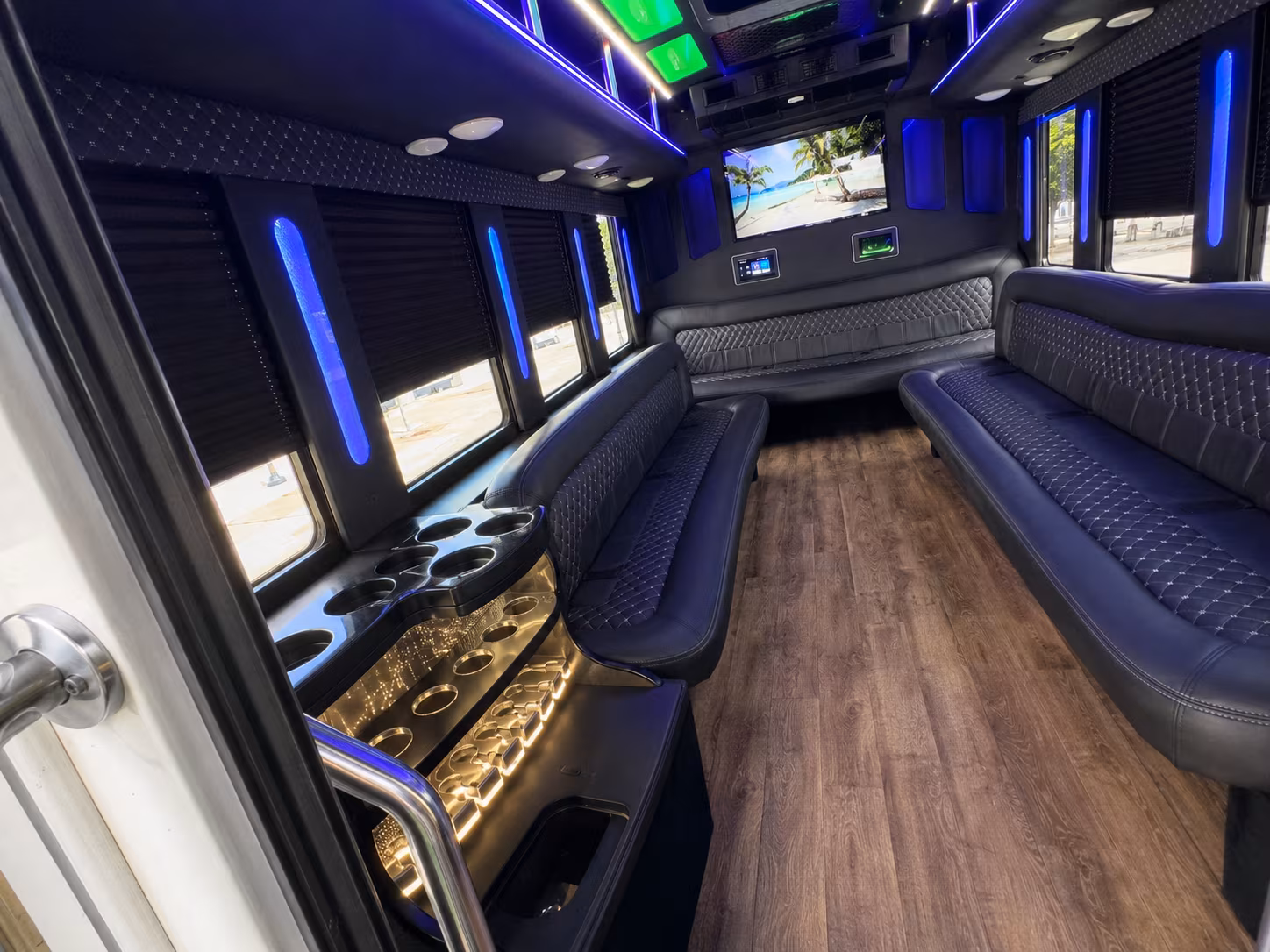 sunrise sporting event party bus rental